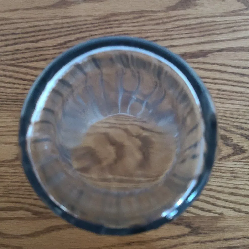 Hoosier Glass Tall Straight Clear Glass Vase Vintage Mid-Century